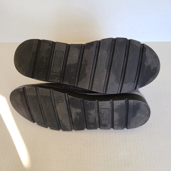 Madden NYC Faux Fur Boots Size 9 Gray Wedge Flannel Hiker Eco Lux Lace Up Zipper - Picture 10 of 13